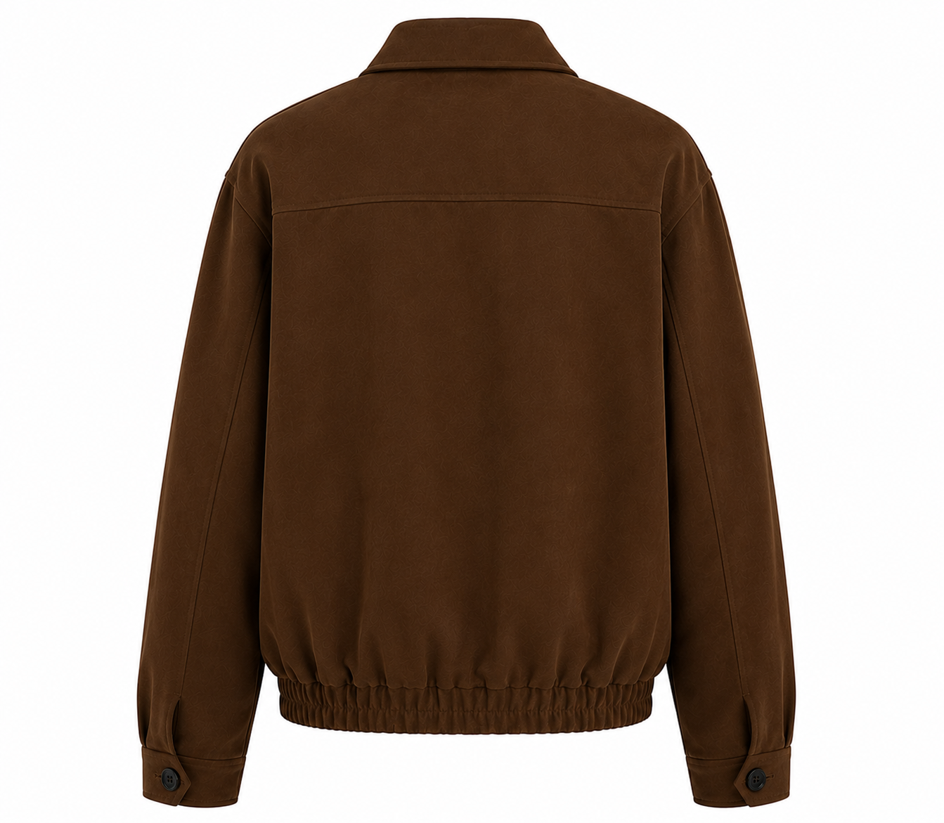 Oversized Suede Bomber Jacket – Women's Casual Zip-Up Jacket