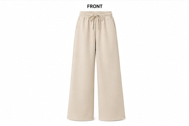 Women's Premium Half-Zip Lounge Co-Ord Set – Beige