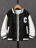 Varsity Baseball Bomber Jacket – Men's Letterman Jacket with C Patch