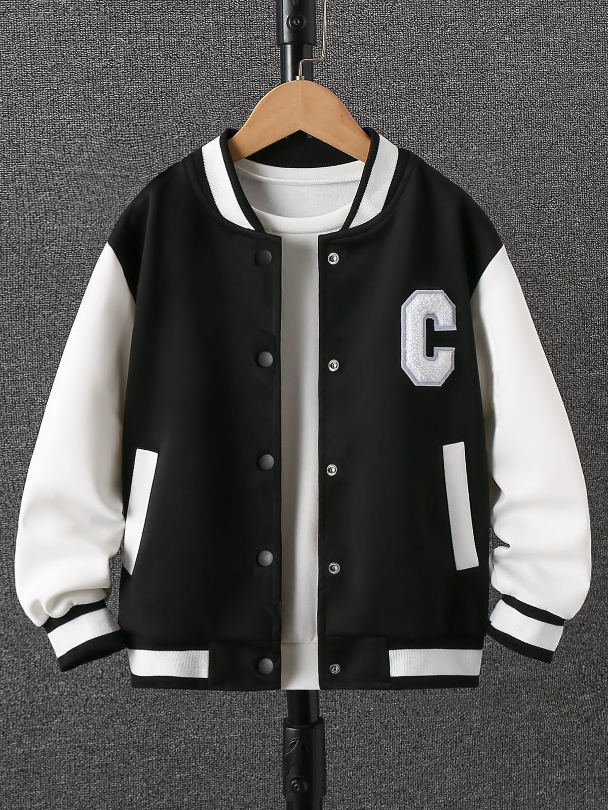 Varsity Baseball Bomber Jacket – Men's Letterman Jacket with C Patch